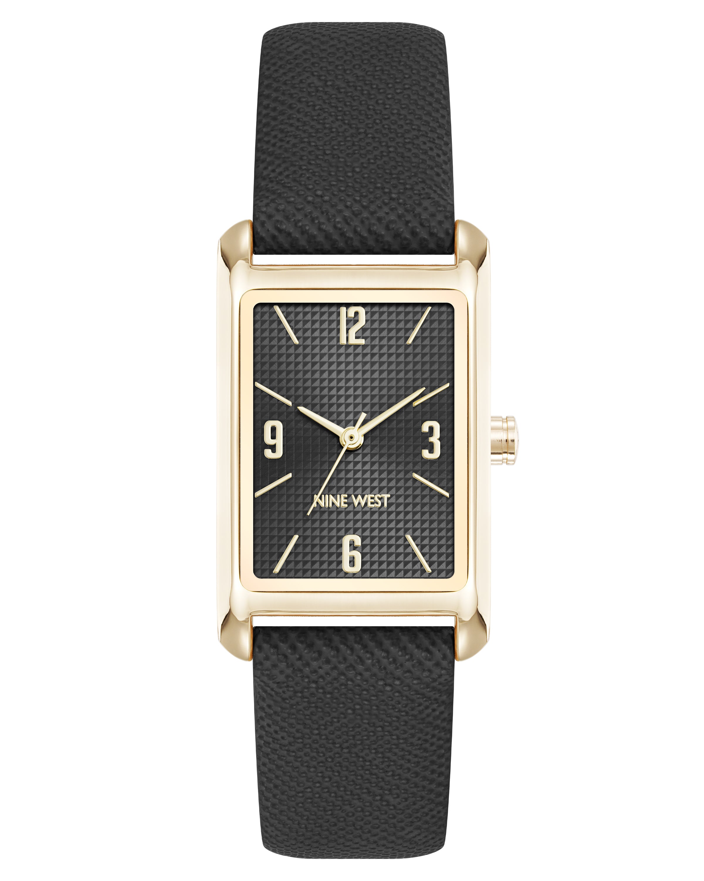 Saffiano Strap Rectangular Watch